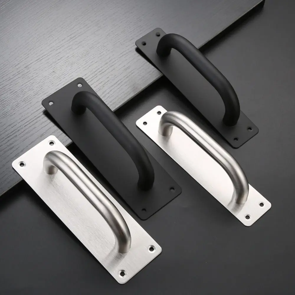 

Door Hardware Stainless Steel Door Handle Silver Black D Pull Doorknob Door Handgrip Hotel