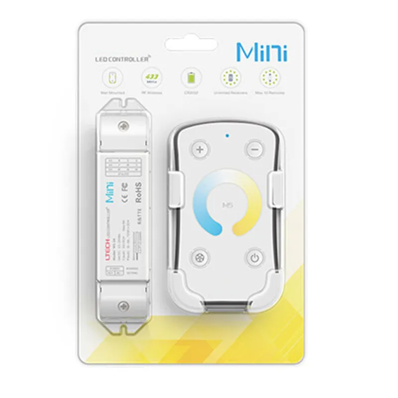 12V 24V 2.4G Mini RF wireless Remote set Single Color /CCT/ RGB/RGBW /RGBCCT led Strip Controller monochrome Light dimmer switch