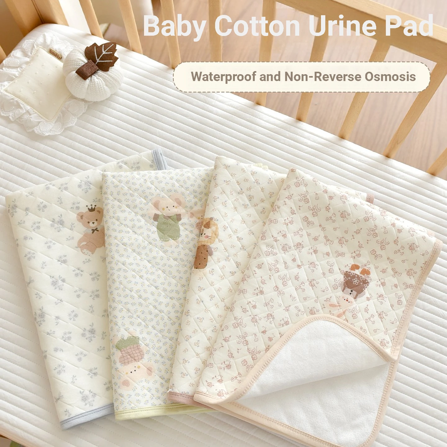 almofada-de-urina-a-prova-d'agua-para-bebes-algodao-puro-absorcao-instantanea-classe-a-qualidade-para-recem-nascidos-uso-multiescenario-duravel