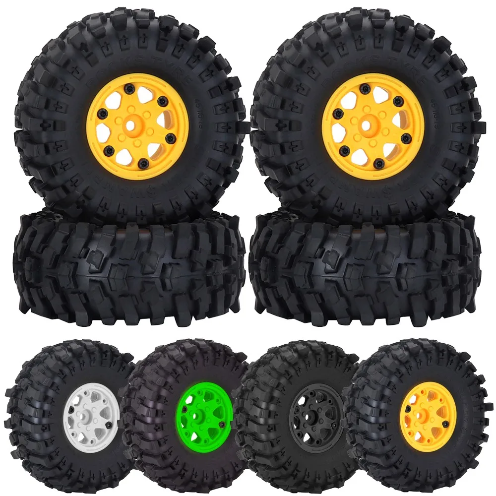 4szt Abs Plastik 1.9 2.2 Inch Beadlock Obręcz Koła Do 1:10 Rc Crawler Traxxas Trx4 Trx6 Axial Scx10 Tamiya Cc01 D90 Rgt Piasta Koła