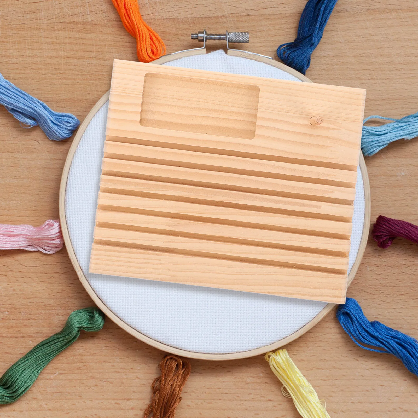 

Wooden Thread Holder Rack for Sewing Supplies Durable DIY St Smooth Surface Prevents Entanglement Compact Practical Storage