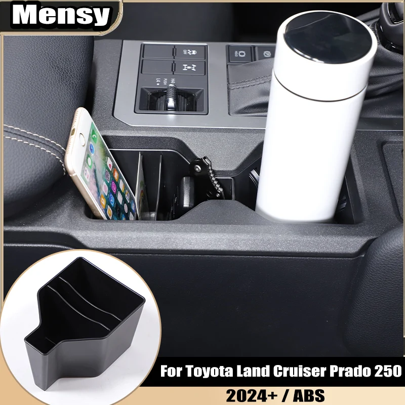 

For Toyota Land Cruiser Prado 250 2024+ Car Center Console Cup Holder Insert Divider Kit Storage Box Car Accessories