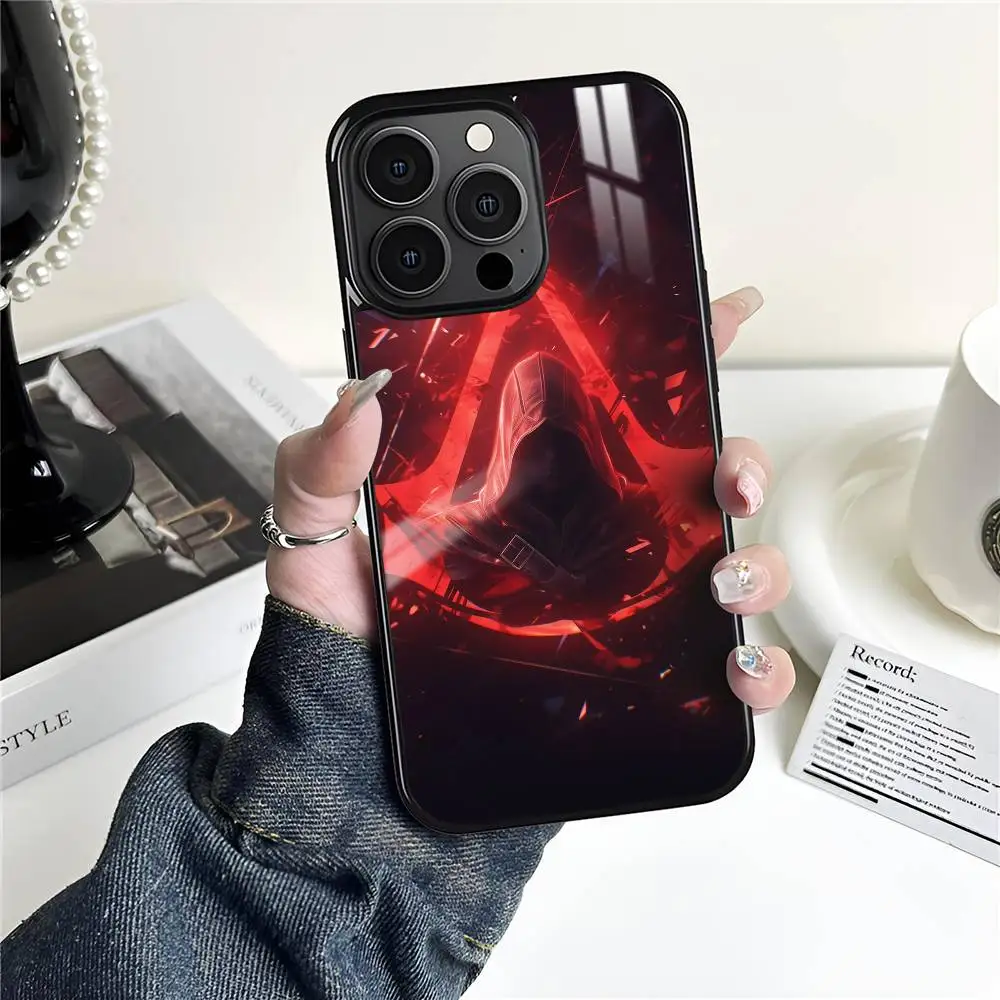 حافظة لهاتف آيفون 16 15 14 13 12 11 Pro Max Plus غطاء شحن لاسلكي مغناطيسي صغير Magsafe من A-Assassins Creed #5