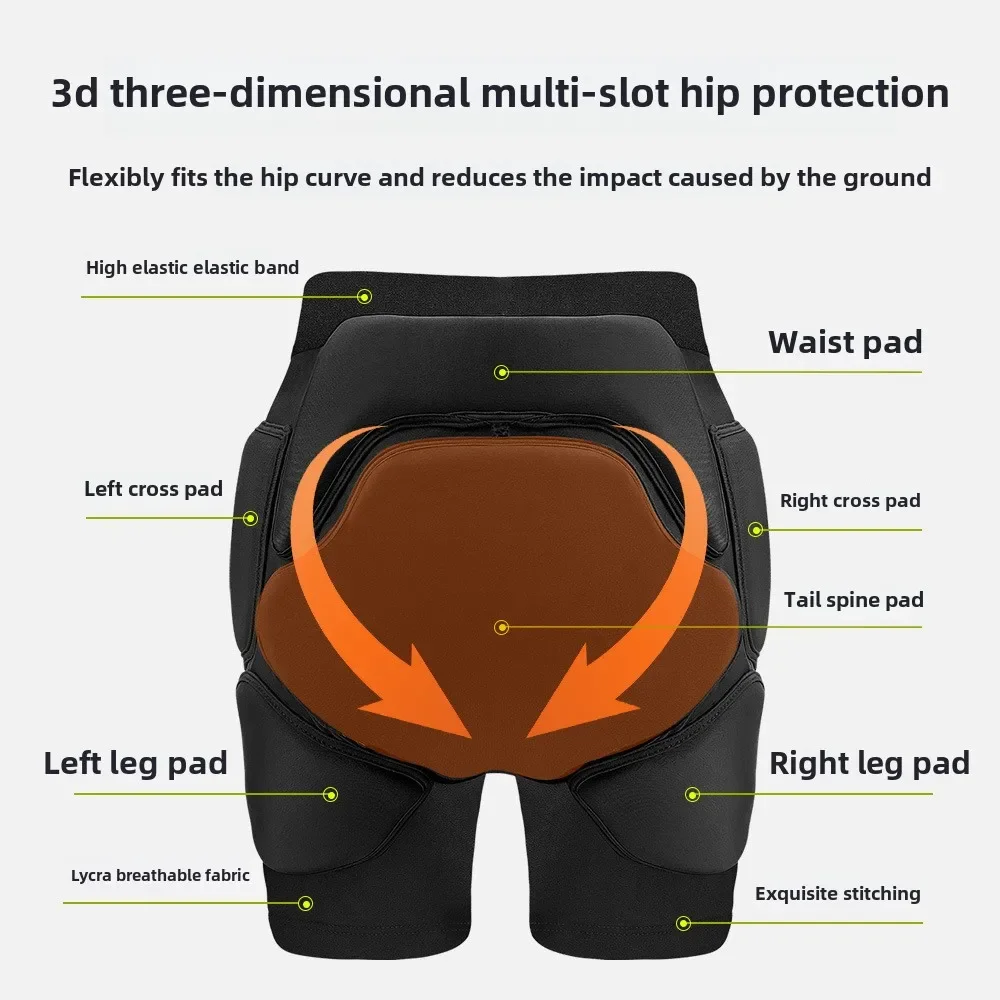 Anti-Fall Protective Pants for Adults Skating Gear Roller and Ice Skating Hip Protection Pads Single and Double Board