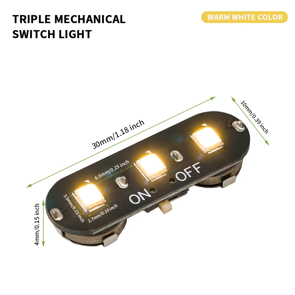 3-Watt High Brightness Switch Led Lamp Toys Wireless Light for Diy Model Making/Gun-dam/Dollhouse Decoration/Diorama With Batter