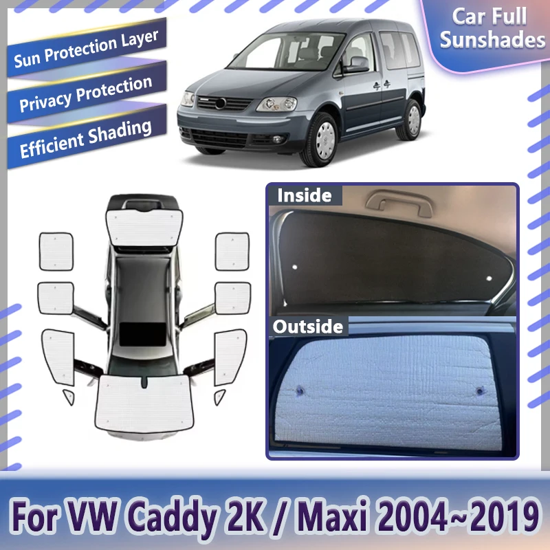 Car Window Sunshade For Volkswagen Caddy 2K VW Maxi MK3 2004~2019 Anti-UV Visor Cover Shade Interior Parts Accessories 2010 2016