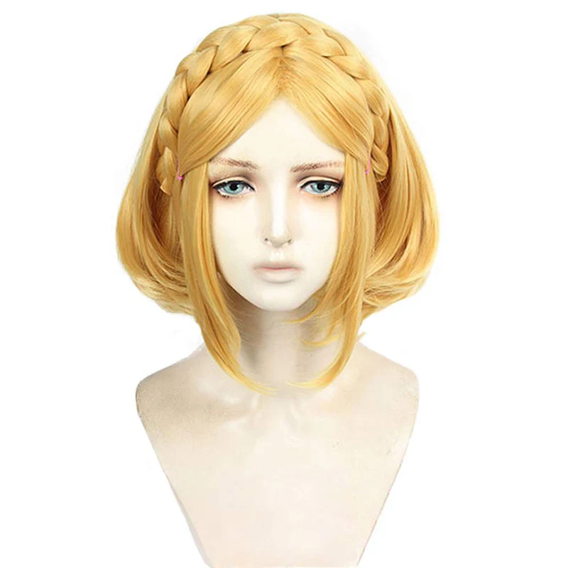 Cosplay Golden Legend of Zelda Zelda Breath of the Wild Continued Short Hair Princess Cos Wig