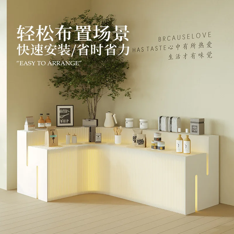 

Ladder Display Stand Store High and Low Display Cabinet Showroom Shelf Showcase Theme Space Atmosphere Counter