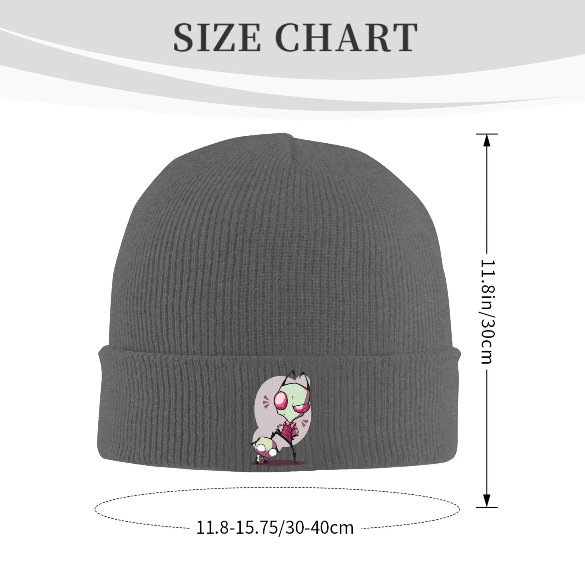 Invader Zim Cartoon Hat Autumn Winter Skullies Beanies Street  Caps Female Male Acrylic Bonnet