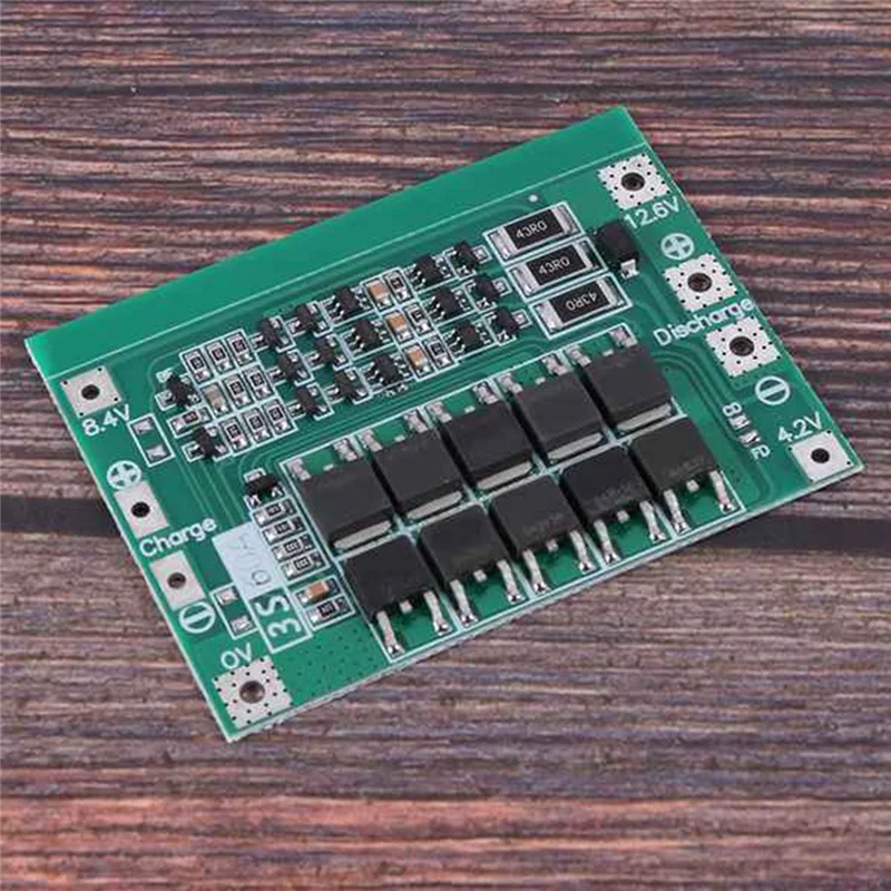 5 Pcs 3S 40A BMS 11.1V 12.6V 18650 Lithium Battery Protection Board with Balanced Version for Drill Motorcycle Battery