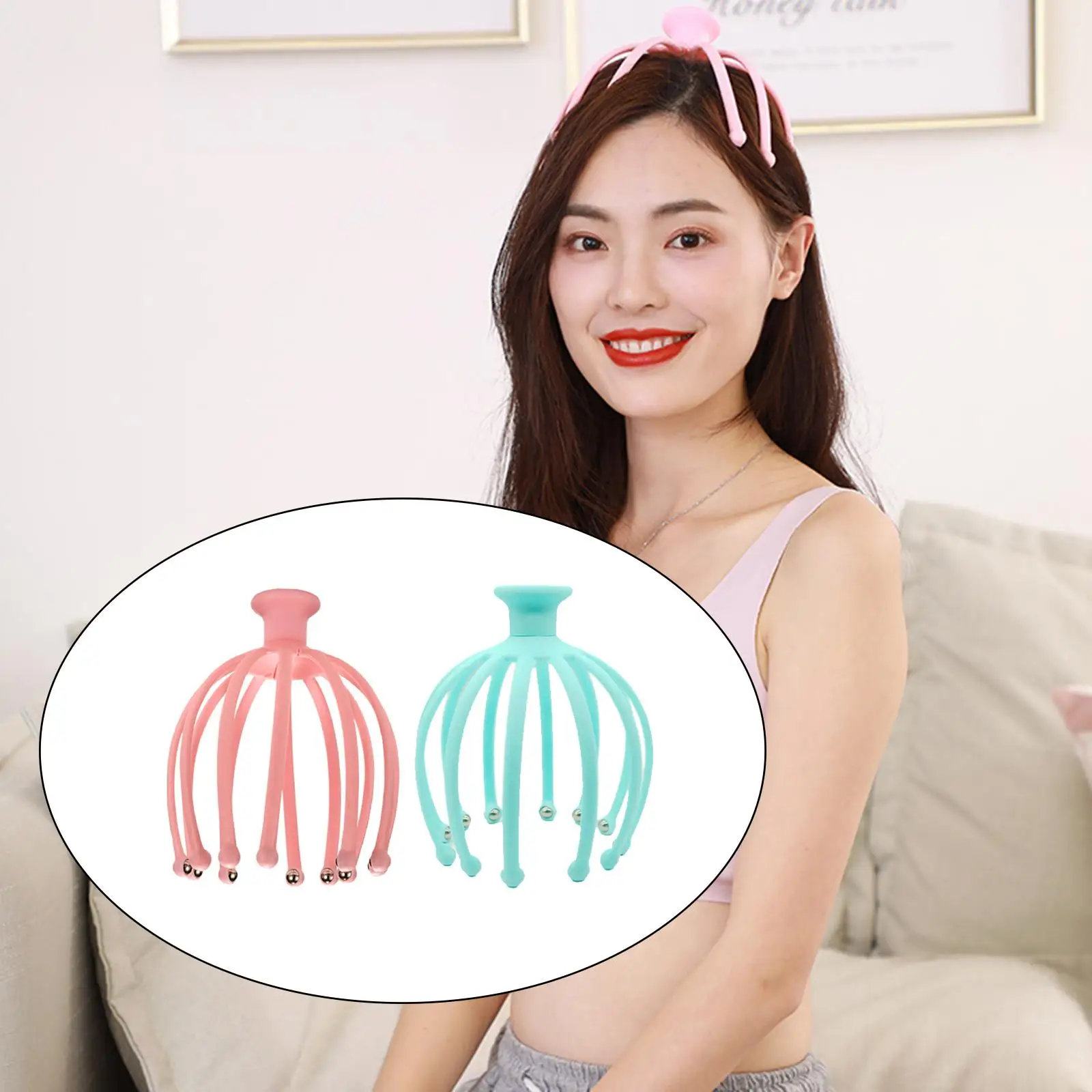 

Claw Scalp Massager 12 Claws Gifts Handheld Portable Fingers Simulated Head