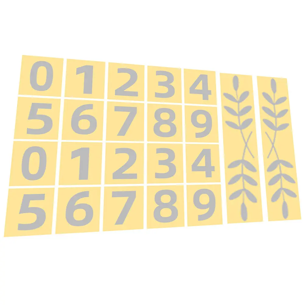 4Sets Mailbox Number Reflective Decal Sticker Free Combination for Letter Box Outdoor Reflective Self Adhesive Number Decals