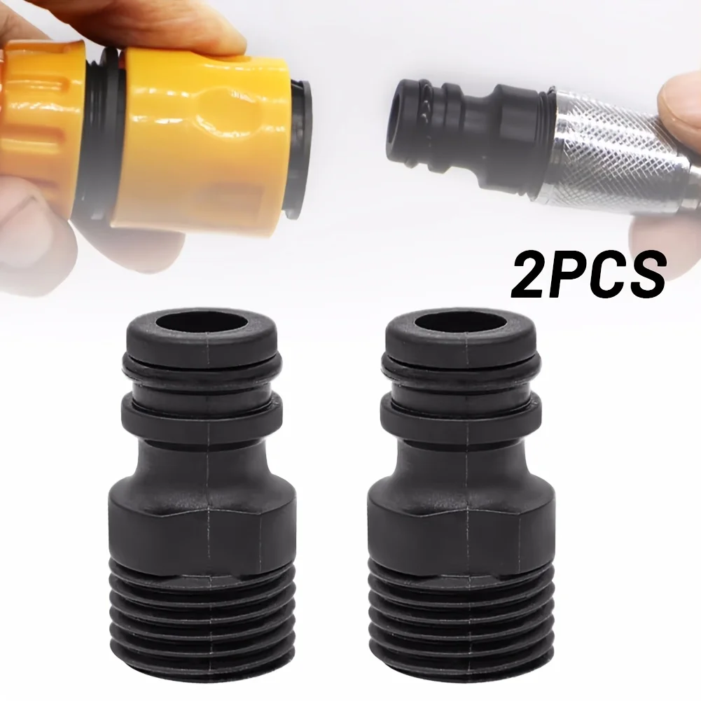 2PCS 1/2inch Threaded Tap Adaptor Garden Water Hose Quick Pipe Connector Fitting Flower Garden Irrigation System Part Adapter