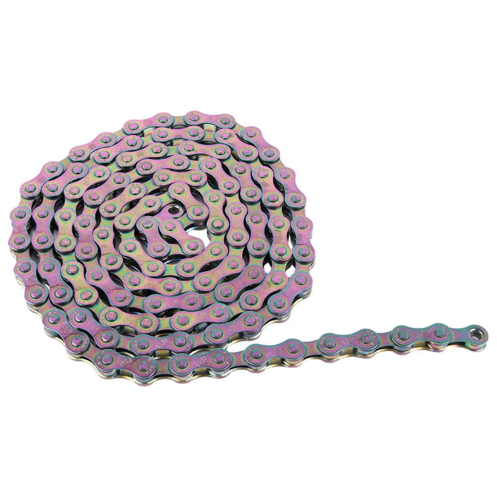

8/9/10 скоростная велосипедная цепь, высокопрочная сталь, MTB, горный велосипед, титановое покрытие с кнопкой цепи, высокое качество, горячая распродажа