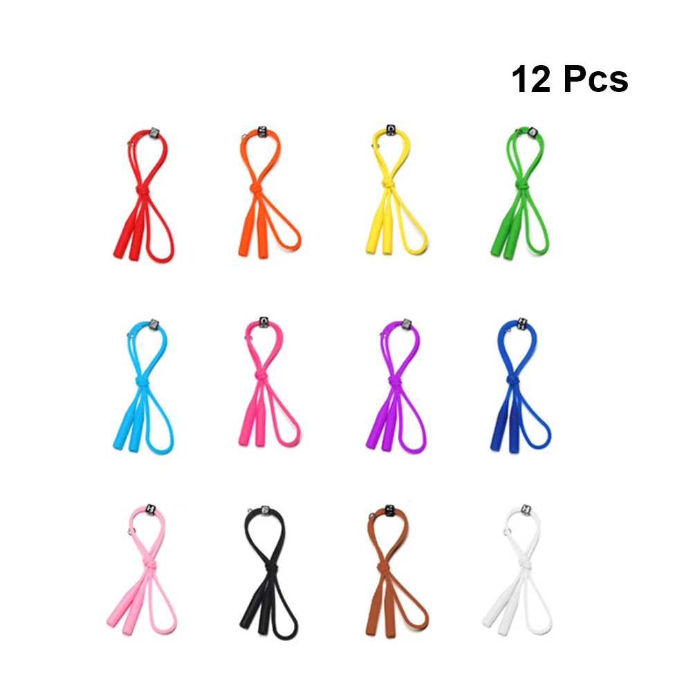 

12 Pcs Compatible Hook Lanyards Eyeglasses Eyewear Retainer Strap Adjustable Men and Women