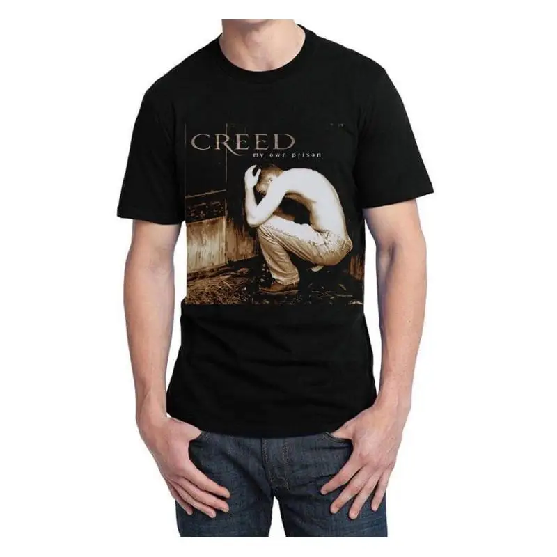 Camiseta negra de Creed Rock Band, camiseta de regalo de mi propia prisión, estilo clásico VC1550