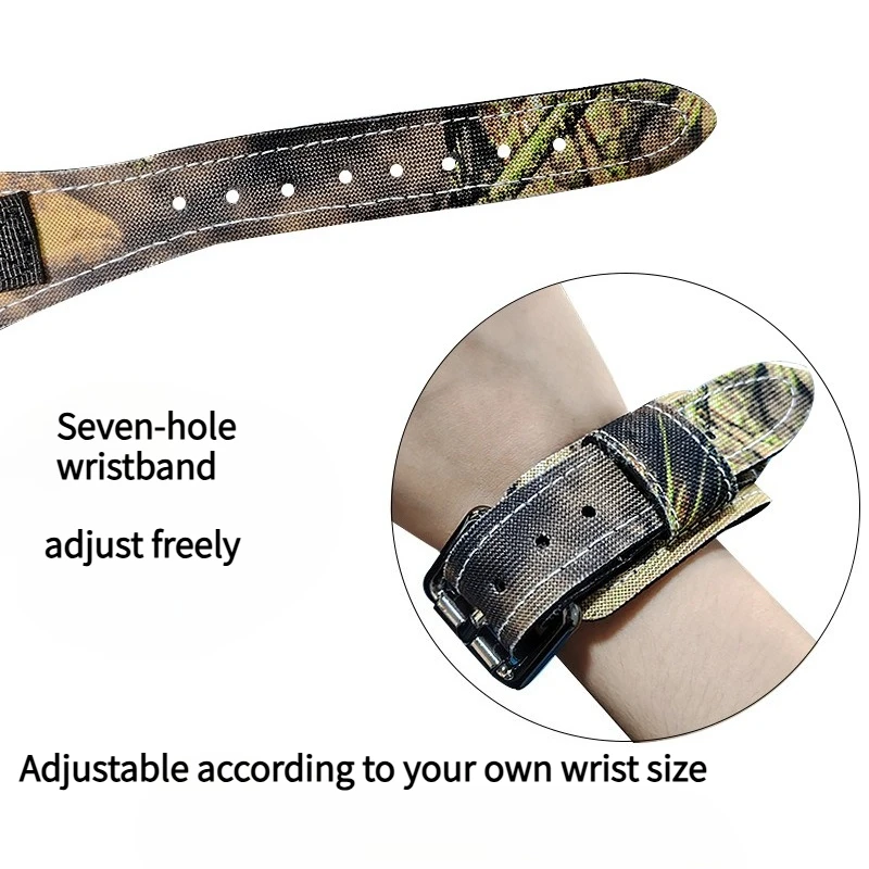 Spreader Hook Wristband Adjustable Wrist Spreader Accessories Composite Bow and Arrow Competition, Microfiber Leather