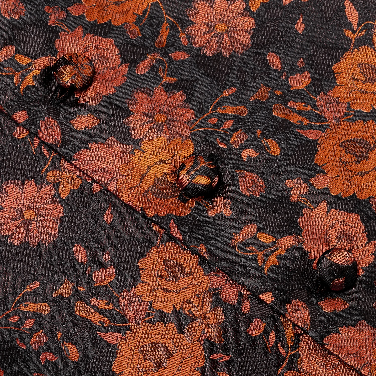 Black Brown Floral Mens Waistc - Pocket Square Set ulasan dan harga