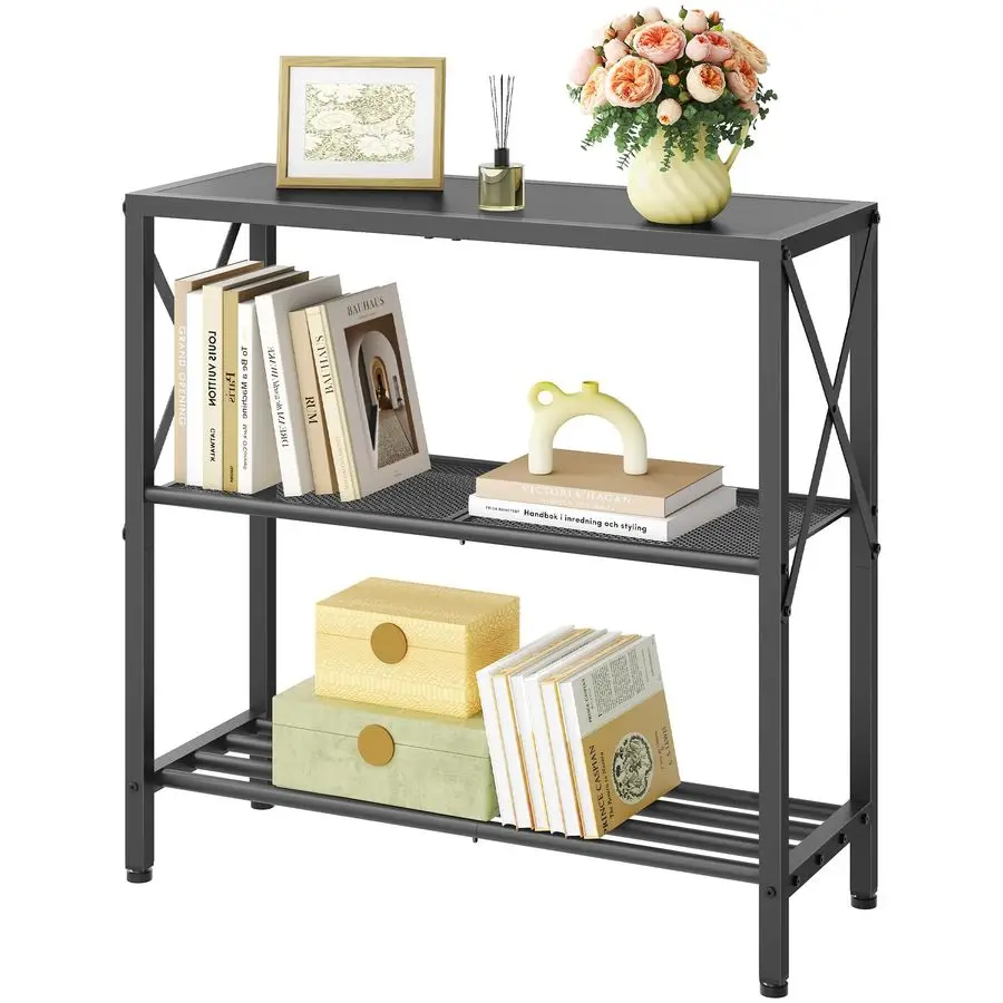 

Industrial Console Table, 3Tier Entryway Table, Metal Frame, Sofa Tables with Shelf, Hallway Desk, Entrance Desk for Entryway,
