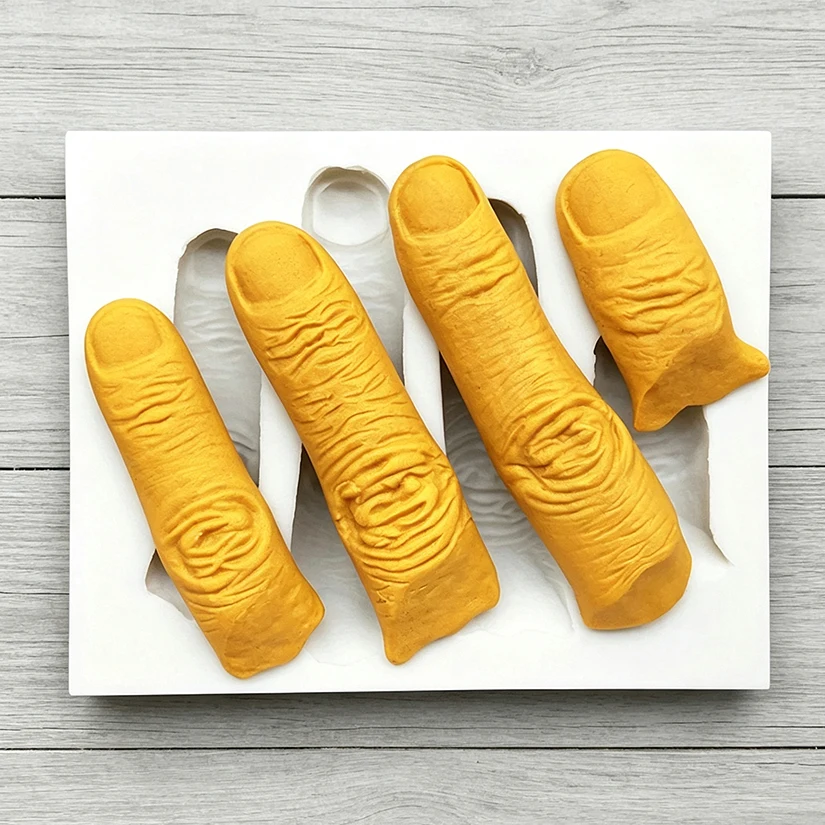Halloween Finger Silicone Cake Baking Mold Sugarcraft Chocolate Cupcake Resin Tools Fondant Decorating Tools