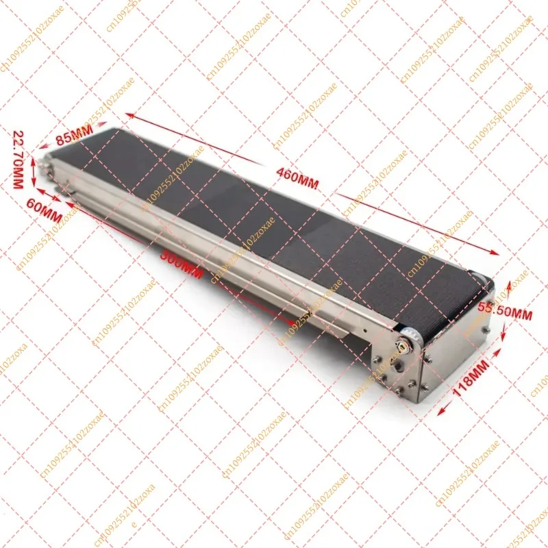 460x85mm DC24V Stainless Steel Mini Conveyor Belt 35RPM 3.5-5KG Load For Vending Machine Cargo Track