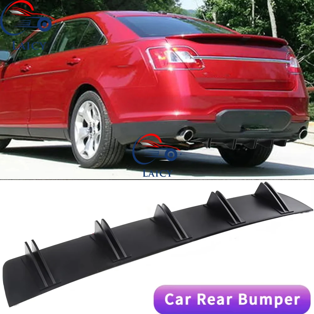 

LAICY For F0rd Taurus 1986-2019 Car Rear Diffuser Shark Fins Bumper Splitter Chin Spoiler Lip Black Shunt Rear Bumper Lip