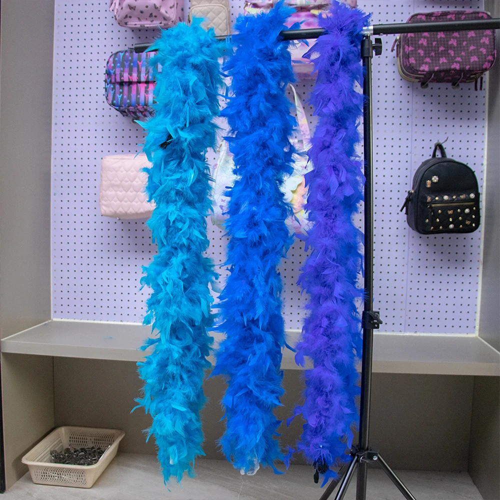 Turkey Chandelle Feather Boa 2M 40g 60g 90g Dyed Fluffy for Wedding Party Christmas Carnival Cosplay Costume DIY Dress Decor