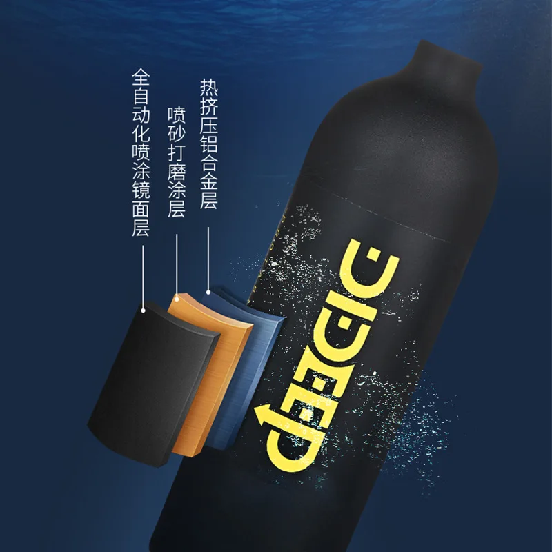 

DIDEEP X4000Pro 1L Portable Scuba Diving Oxygen Tank Underwater Breather