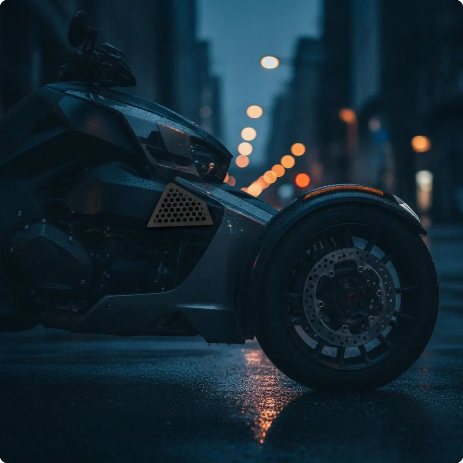 Trike Gas Tank Decorative Cover for Can Am Spyder 600 900 Triangular Honeycomb Design