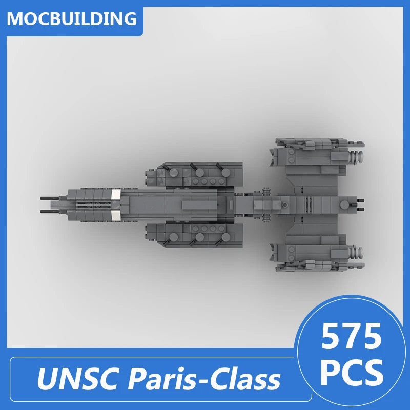 Midi Scale UNSC Paris-Class Heavy Frigate Model Moc Building Blocks Diy Assemble Bricks Space Collection Display Xmas Toys Gift