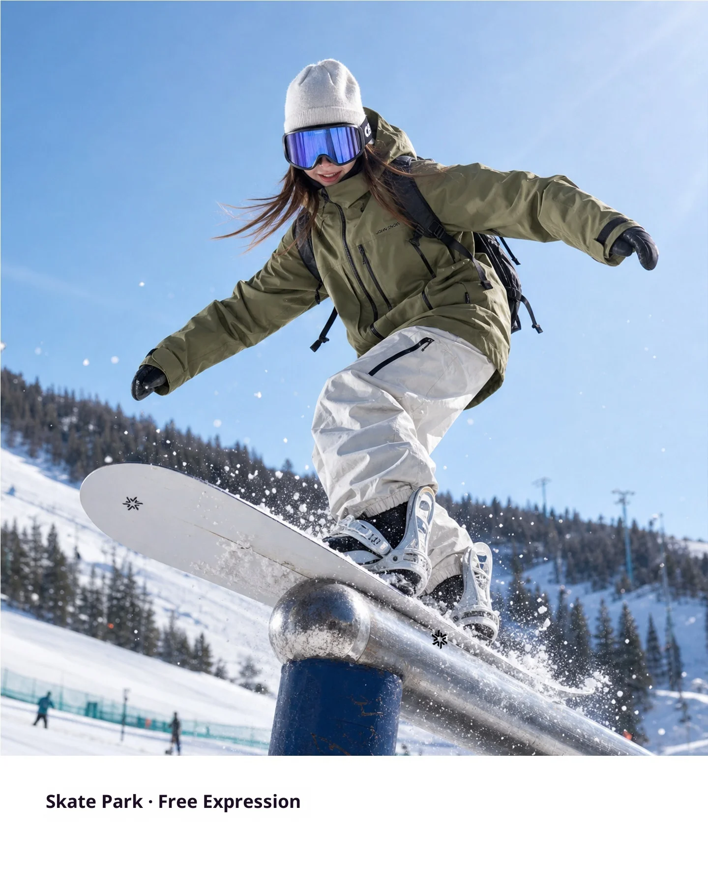 2026 John Snow Unisex Lose Skijacke Vollständig Versiegelt Wasserdicht Winddicht Warme Snowboardjacke für Männer und Frauen Winter Outdoor – Detail 15