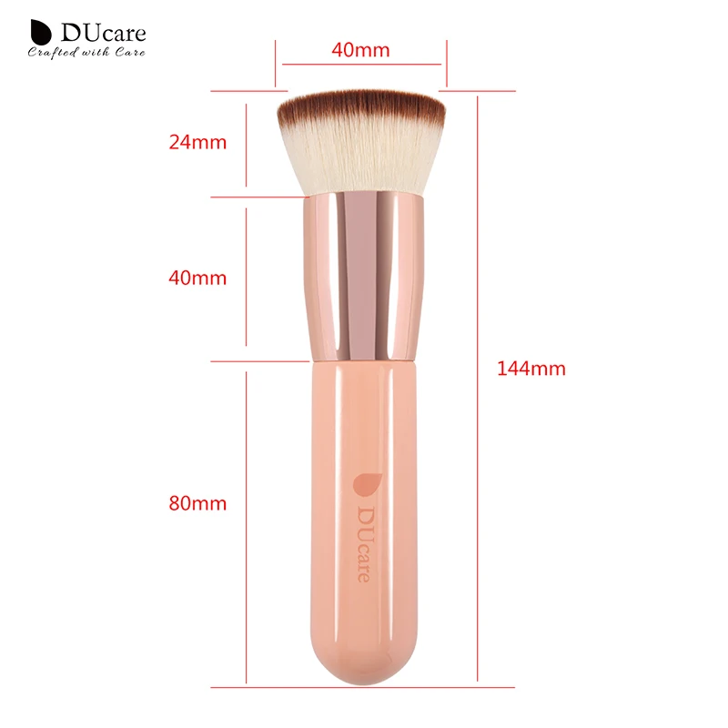 DUcare Flat Top Kabuki Foundation Brush Professional Large Face Makeup Brushes Liquid Blending Mineral Powder Buffing Cosmetics