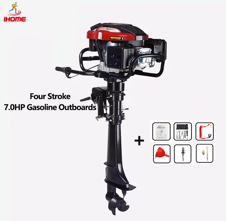 

Air-cooling Four-stroke 7 Hp Outboards F-N-R Gear Positions Built-in1L Fuel Tank Inflatable Boat Propellers Punch Boat Outboards