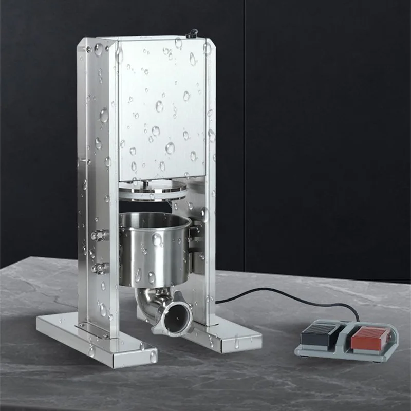 New Pedal-Operated Stainless Steel Commercial Sausage Stuffer Electric Sausage Filling 200W Canteen Sausage Filling Machine