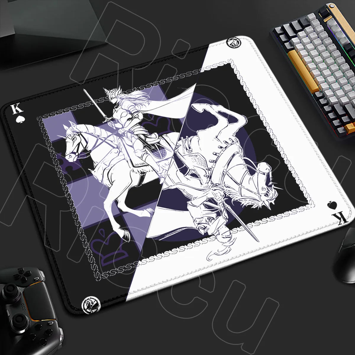 European knight New XS Cool Laptop Home Mousepad HD Printing Office Non-slip Small  Computer Keyboard Mat PC Gaming Accessories