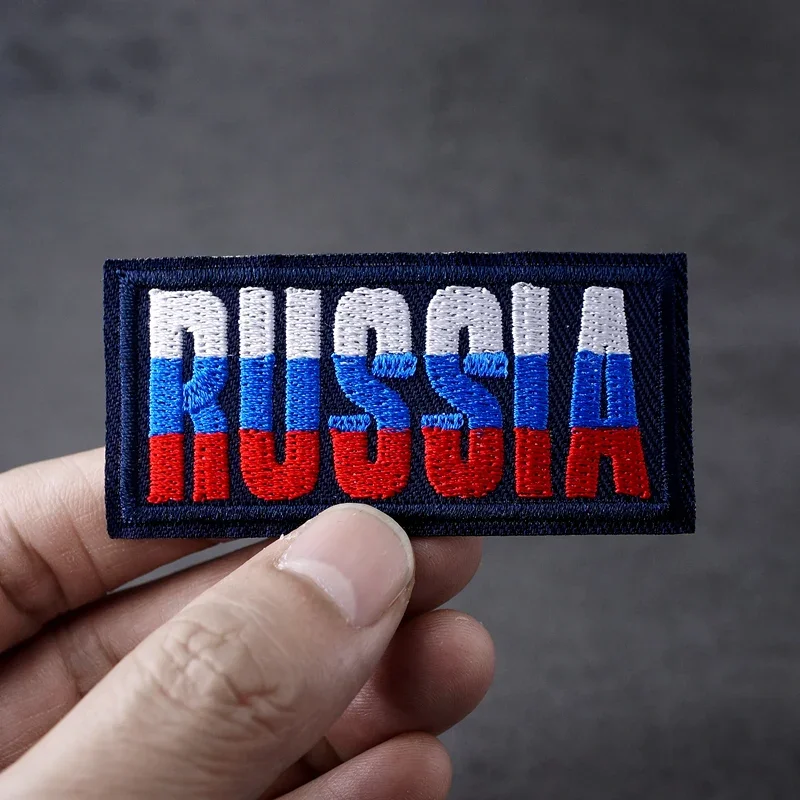 RUSSIA Size:3.9x7.2cm Mend Patch Embroidered Applique Sewing Clothes Stickers Garment Apparel Accessories Badge