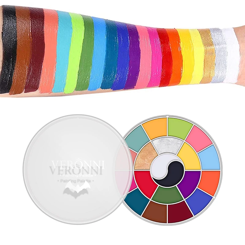 20 Color waterproof safe face&body Painting palette oil paint Halloween party Christmas tray Fancy Dress for Kid and adult