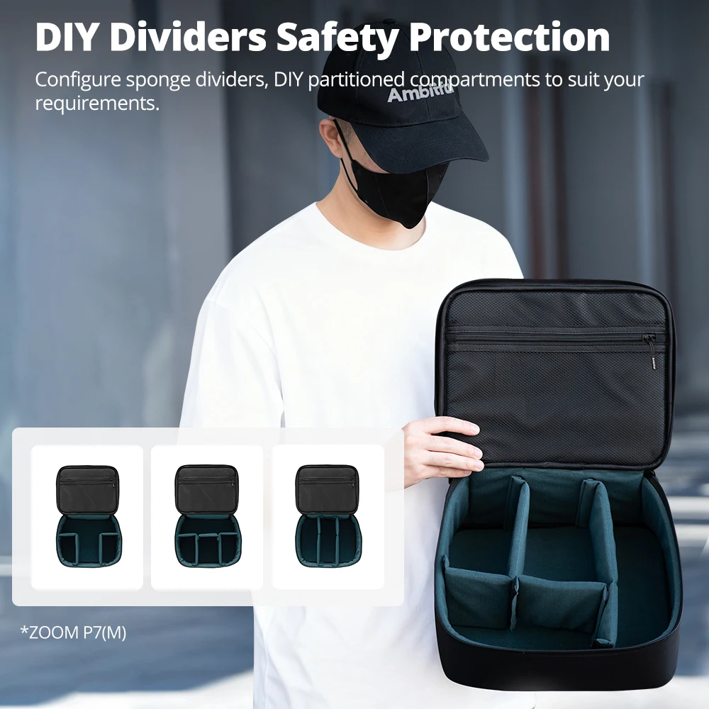 AMBITFUL Zoom P7 II Photography Studio Carrying bag S/M/L Size Traveling Bag For DLSR Lens Drone GODOX DJI GoPro
