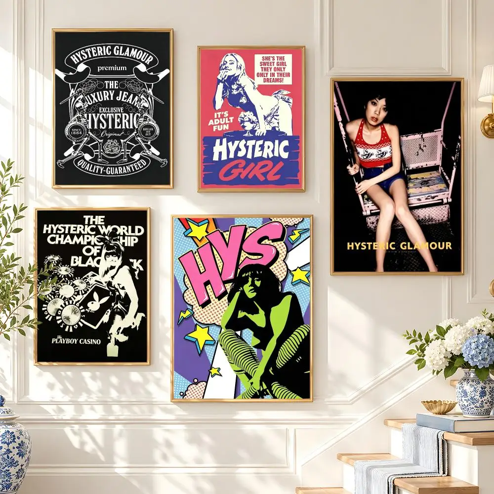 brand Hysteric Glamour Poster Poster HD Frameless Preppy Style Wall Art Home Decor For Living Room Bedroom Gift