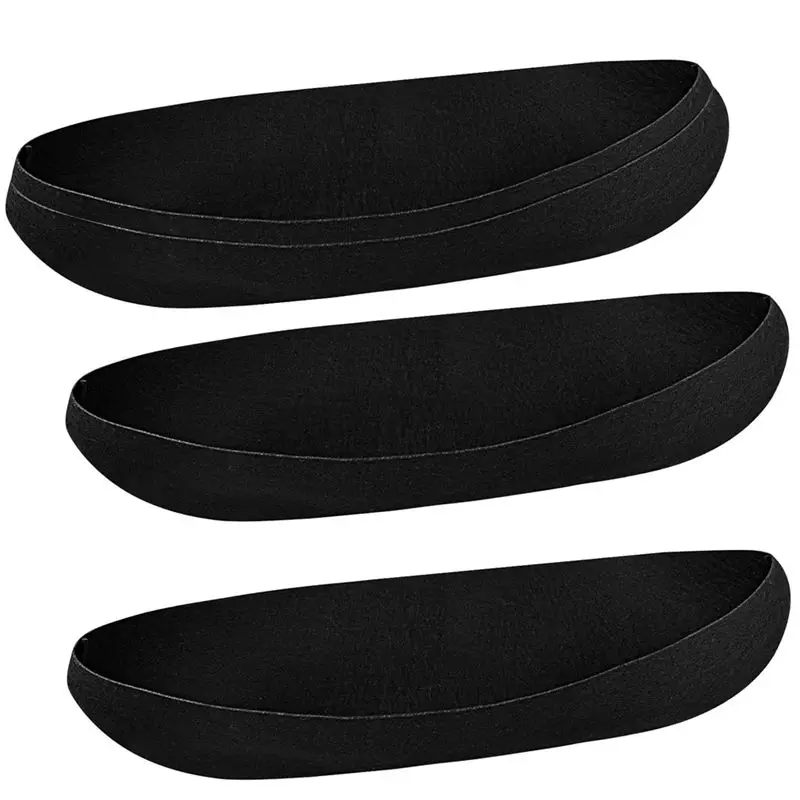 PZHI-3PCS Planter Basket Liners Fabric Window Box Liners Felt Trough Planter Liner Replacement Black Flower Basket Liner