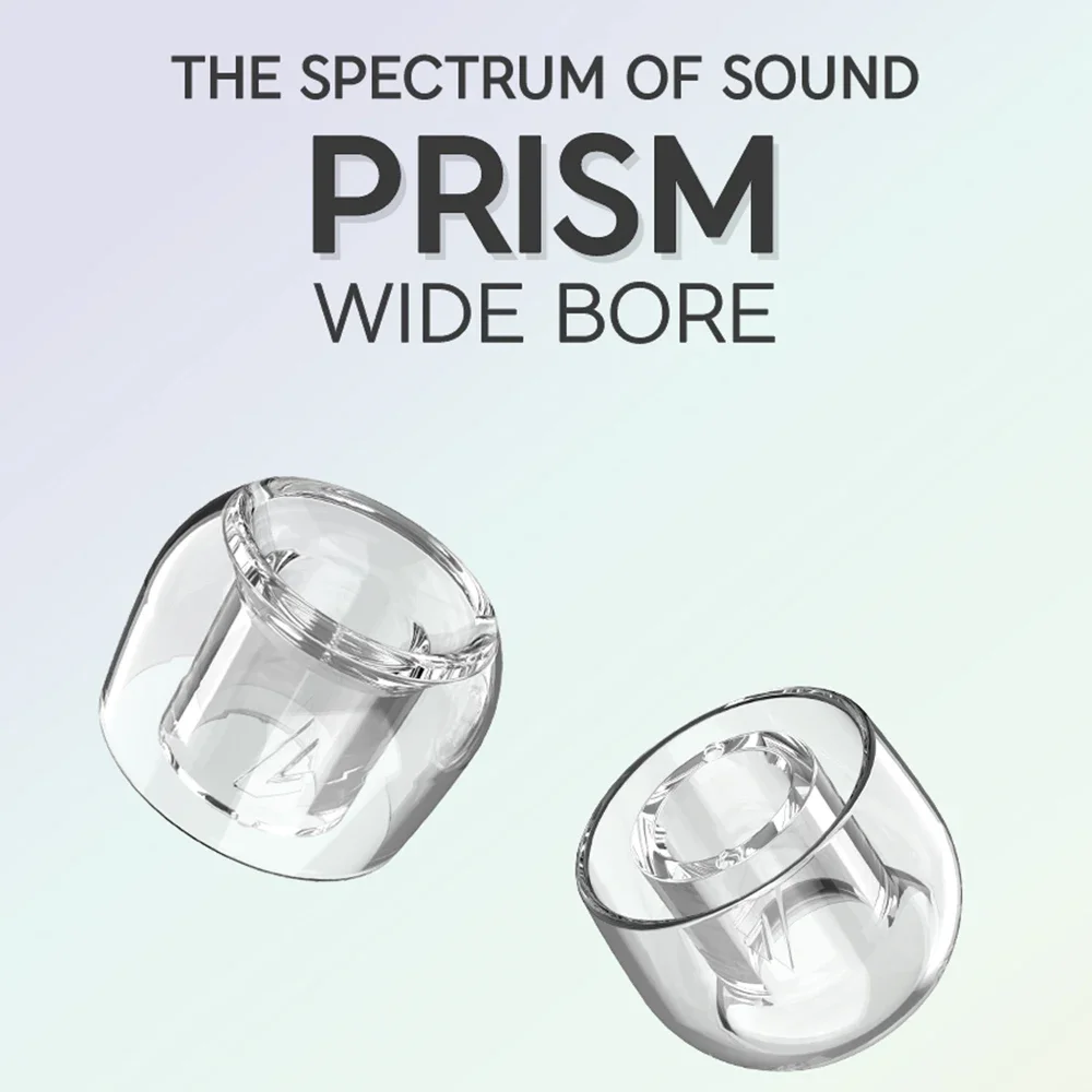 Divinus Prism Wide Bore LSR Earphone Eartips For 4-6mm Nozzle, Earphone Ear Tips for Dunu Davinci, AFUL Performer 5+2, JUZEAR