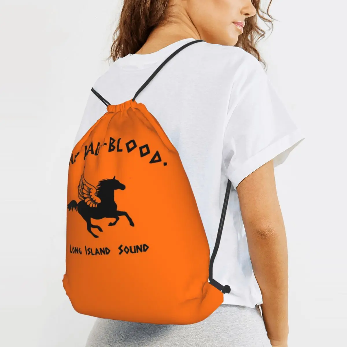 CAMP HALF-BLOOD Backpacks Casual Drawstring Bundle Pocket Sports Bag Book Bags for Man Woman School