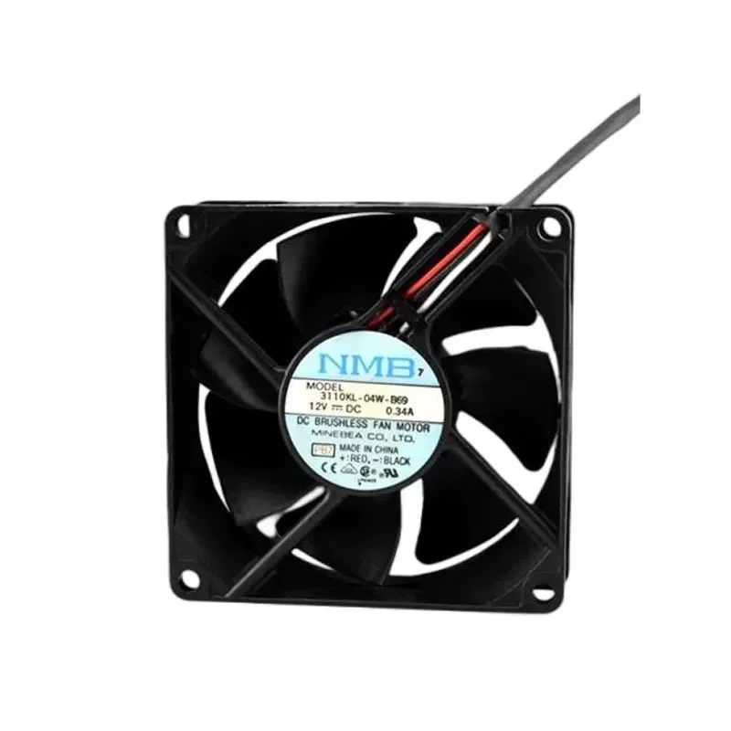 for NMB 3110KL-04W-B69 8CM 12V 0.34A Projector Double Ball Cooling Fan Original Genuine