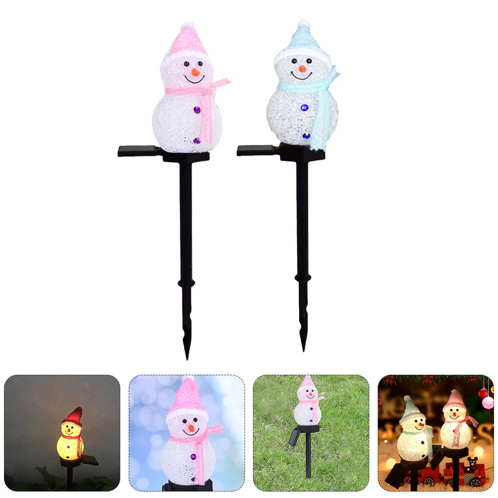 2 pièces lampes solaires décoratives noël noël lampe de pelouse extérieure extérieure décorative cour lumière