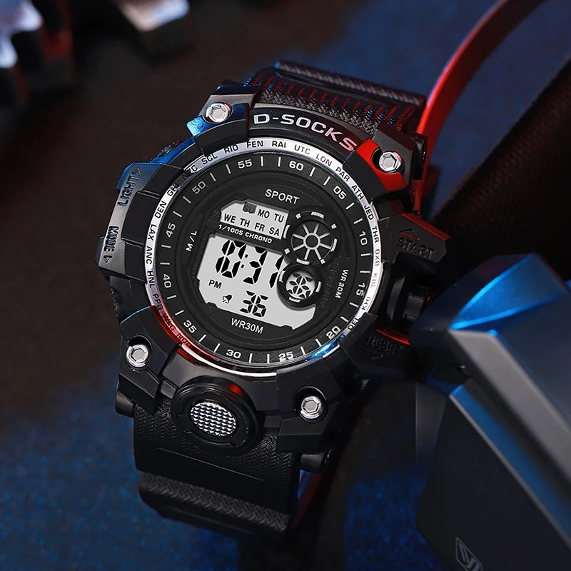 New Fashion Digital Watch Men Students Sports Electronic Watches Boys Military Silicone Watch Children Cartoon Watch Hot Clock