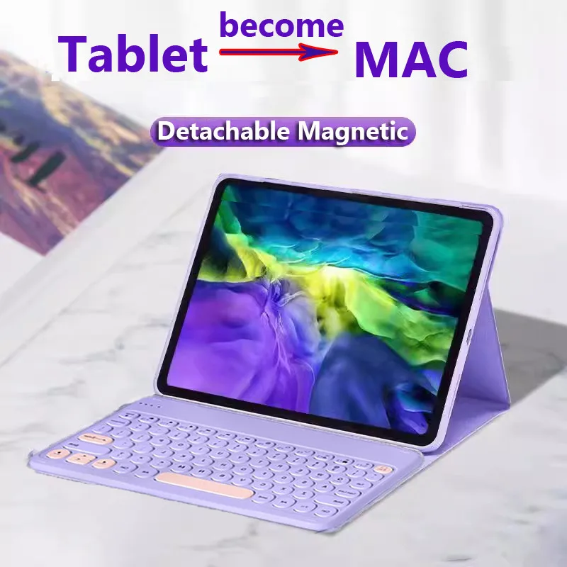 

Чехол с Bluetooth-клавиатурой для Tecno MegaPad 11 T1101, чехол для планшета Tecno MegaPad 11 2025, сенсорная панель, беспроводной магнитный чехол