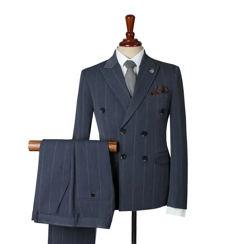 (23) Customized Men’s Fashionable Double-breasted Business Suits