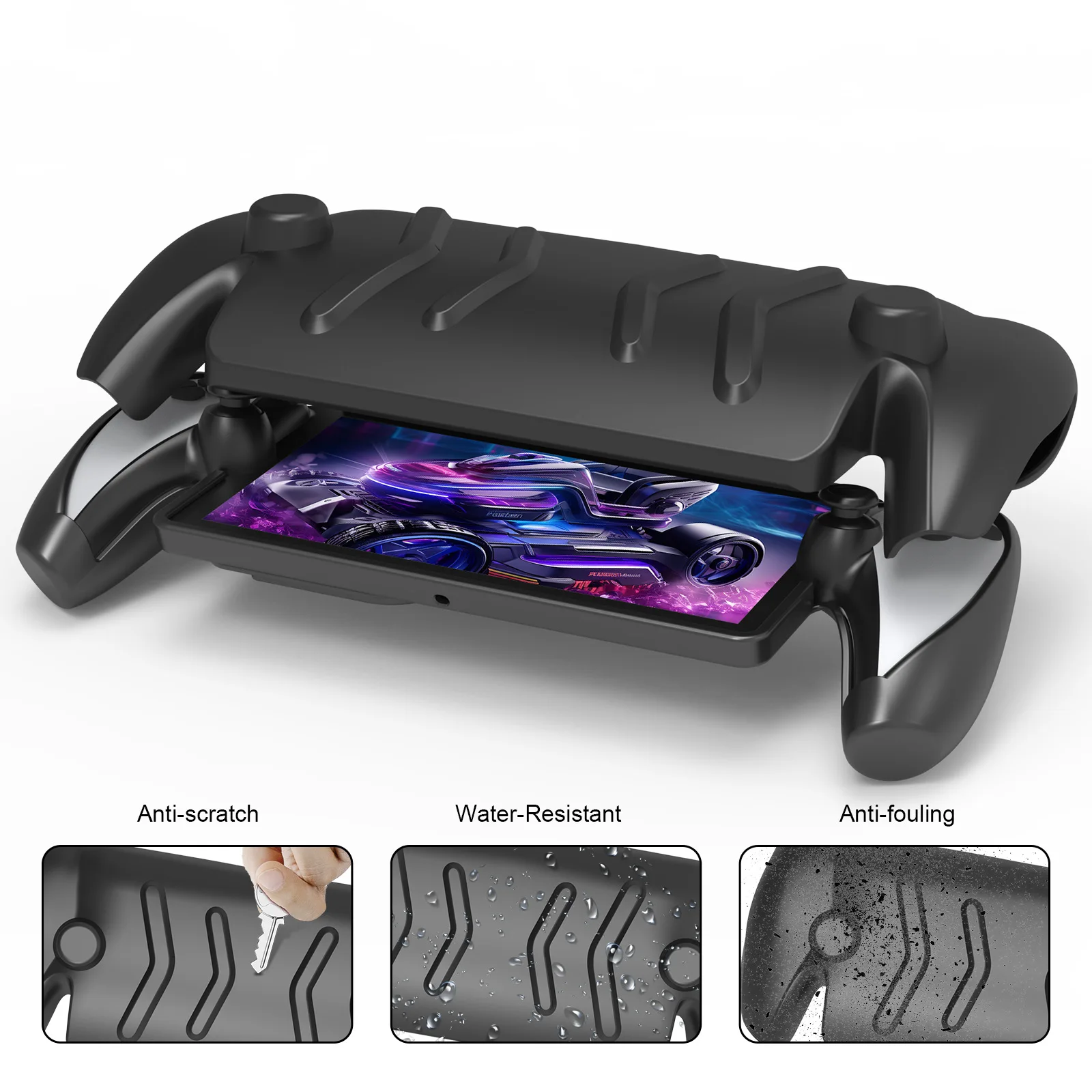 TPU Protective Case With Foldable Bracket For PS5 Portal Game Console Fall Protection Shell With Protective Cover Accessory