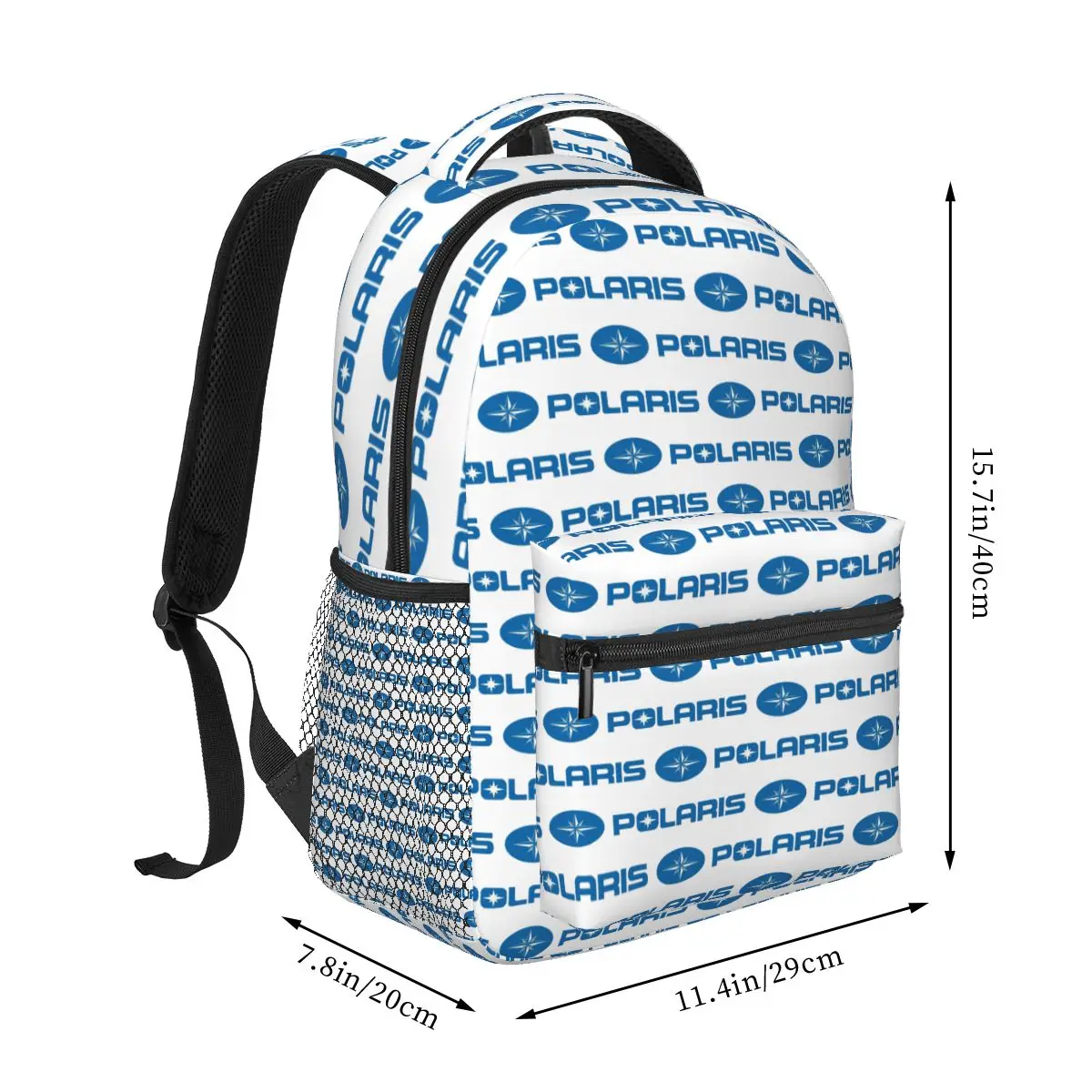 Polaris Logo Student Backpack School Bag Hiking Travel Daypack for Men Women Fashion Bookbag Shoulder Bags