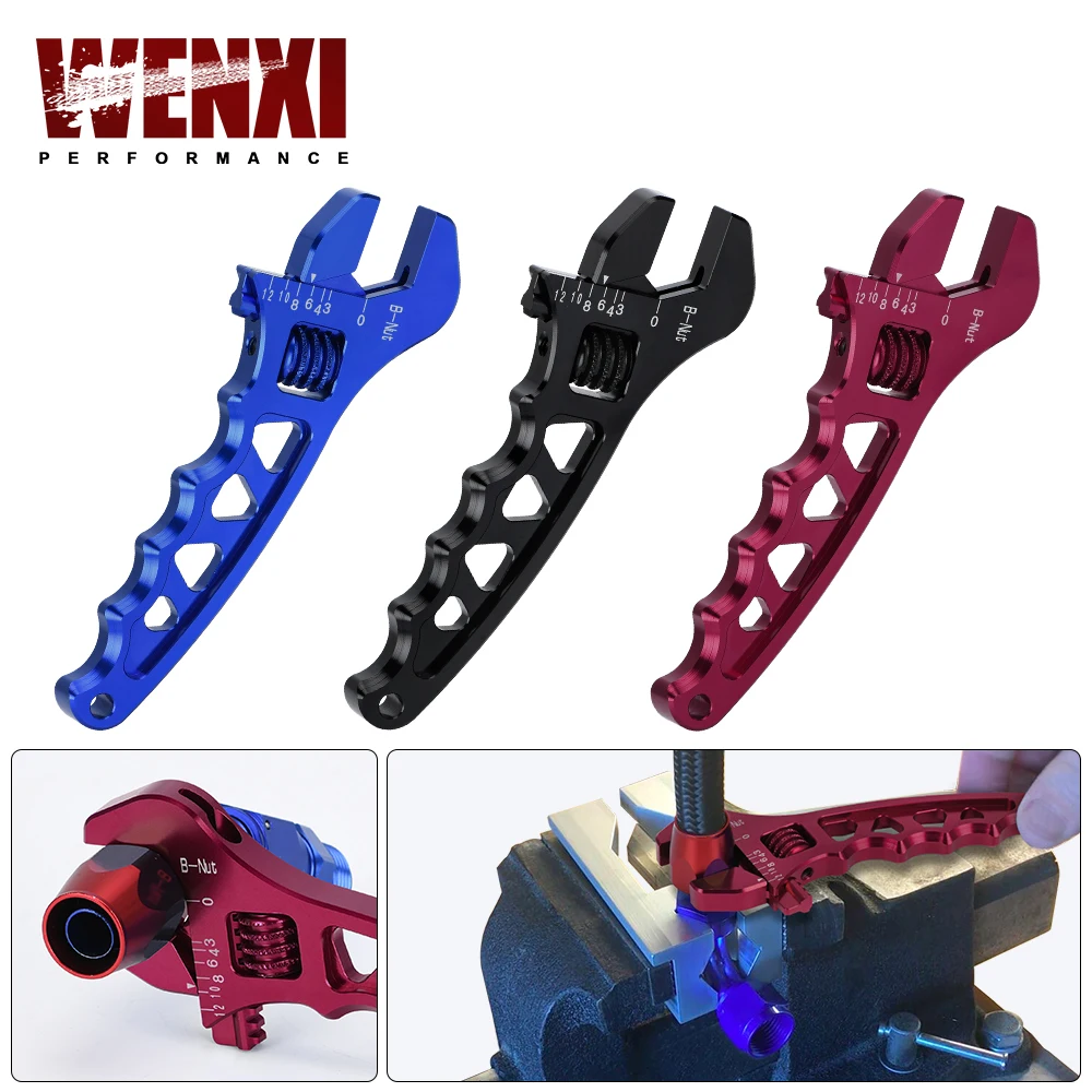 

Adjustable AN 3 4 6 8 10 12 Aluminum WRENCH HOSE Fitting tool aluminum spanner AN3-AN12 WX-SLW0601